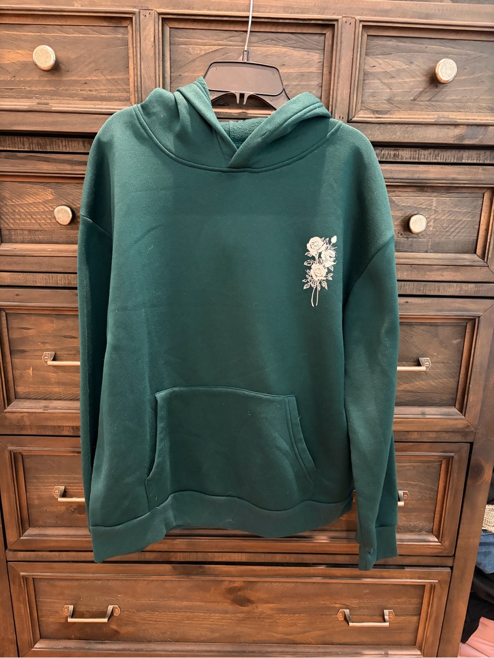 SHEIN Forest Green Pullover Hoodie